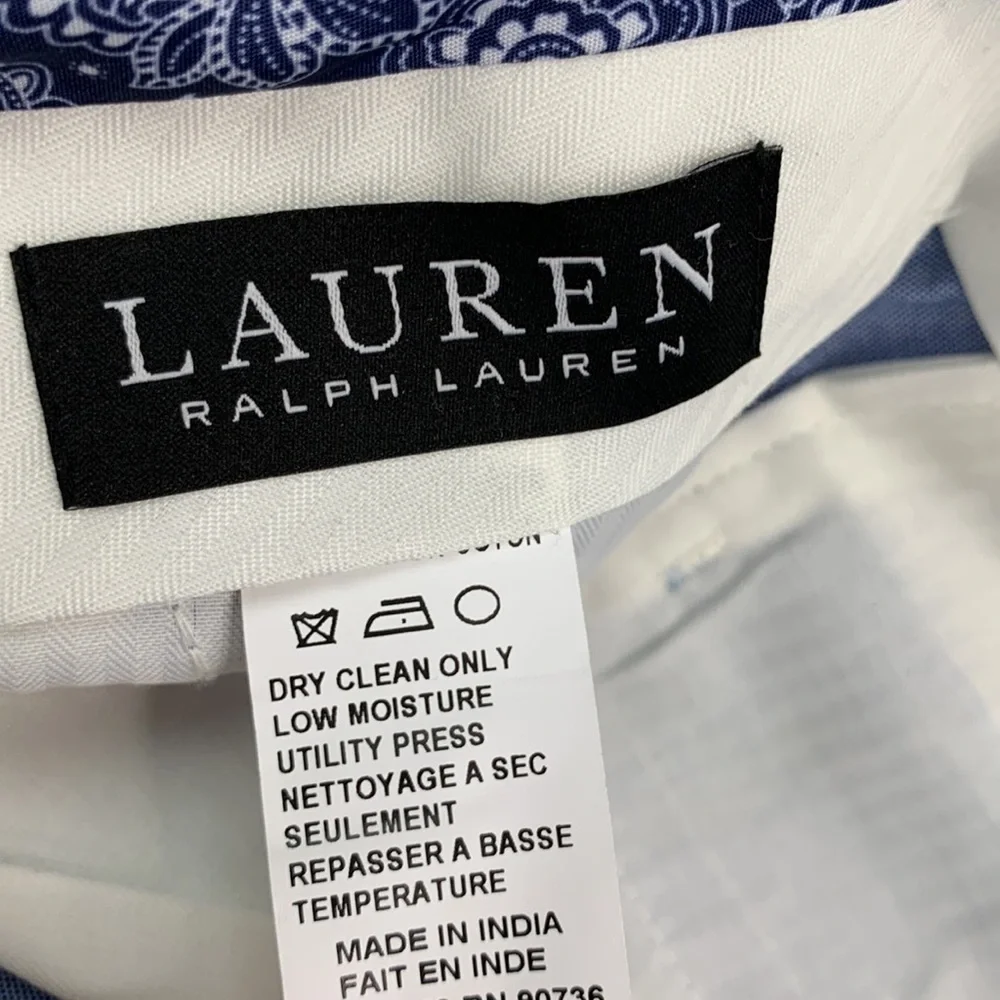 Lauren Ralph Lauren Men's Blue Chambray Cotton Suit Separate Pants Size 36 X 30